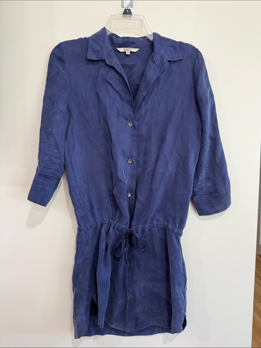 BB Dakota Navy Blue Button-Front Mini Dress